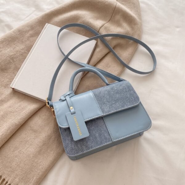 Two-Tone Single Shoulder Crossbody Bag
